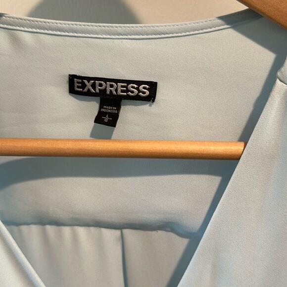 Express Large Baby Blue Blouse Top - Picture 3 of 9